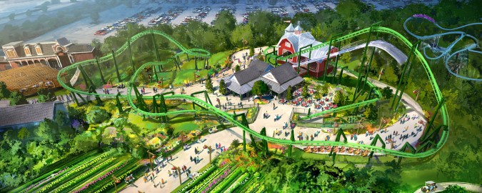 Flying Fox at Kentucky Kingdom Concept Art