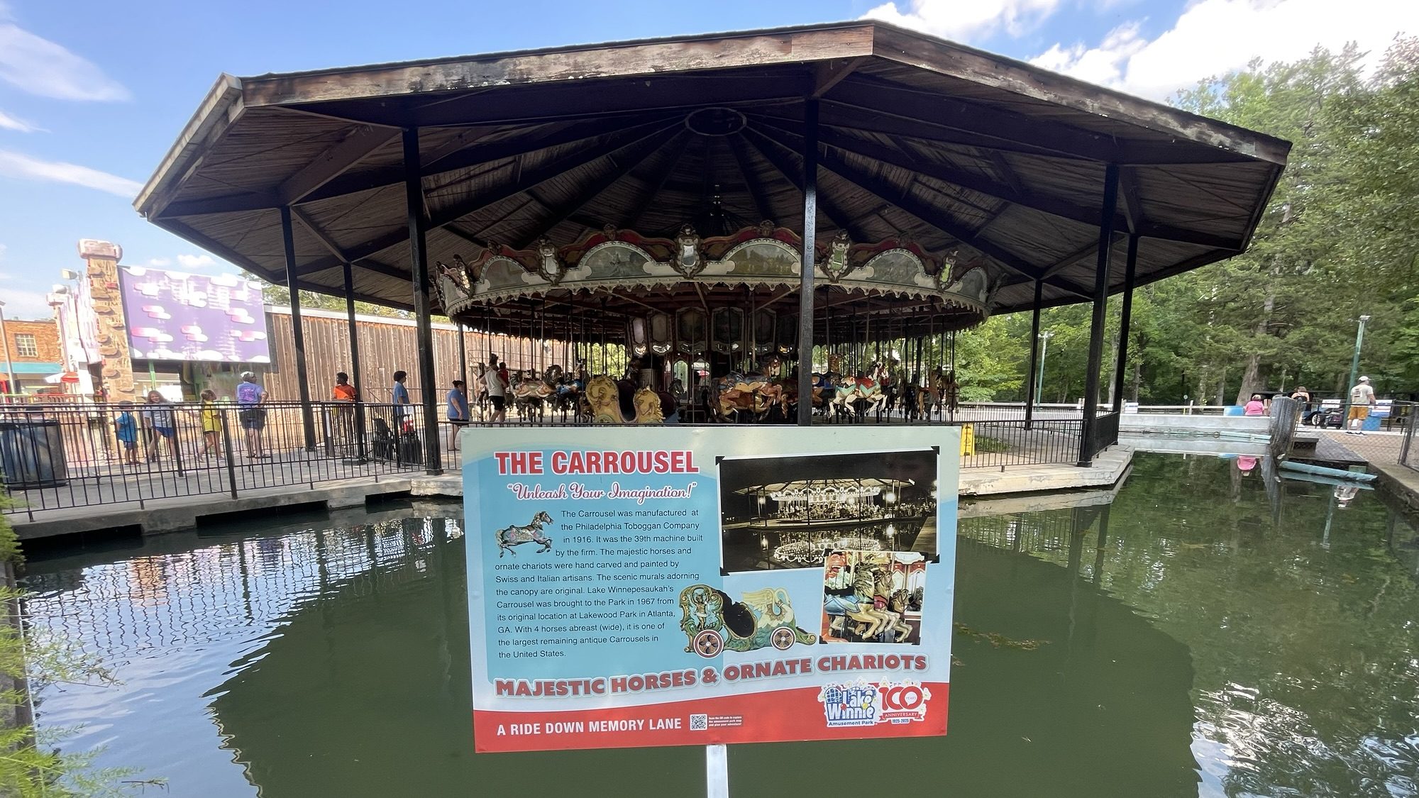 The over 100 year old carousel at Lake Winnepesaukah Amusement Park (Lake Winnie)