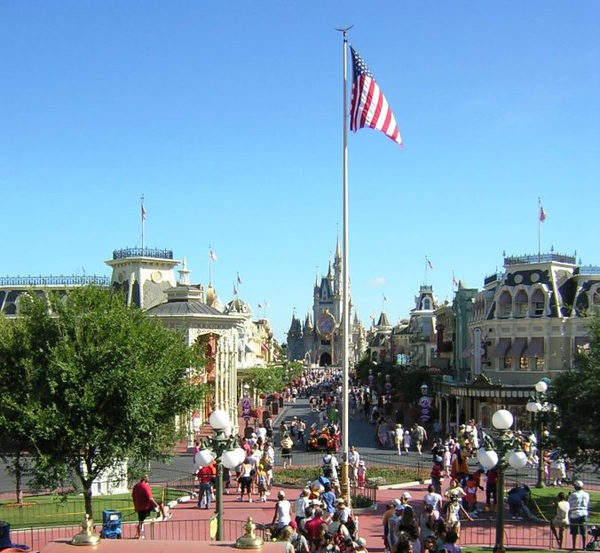 Main Flagpole on Main Street U.S.A. Magic Kingdom