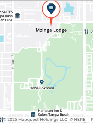 Mzinga Lodge Map at Busch Gardens