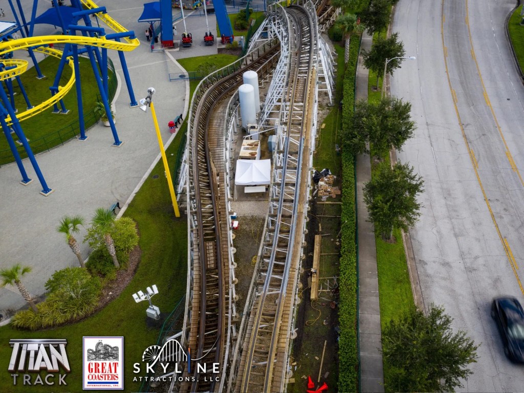 Titan Track on White Lightning at Fun Spot Orlando