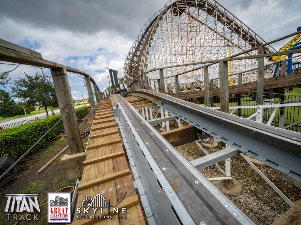 Titan Track on White Lightning at Fun Spot Orlando