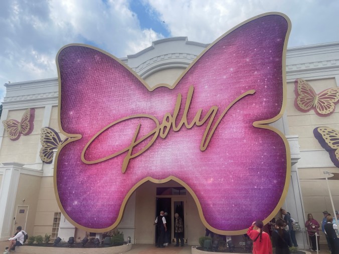 Dolly museum at Dollywood giant butterfly