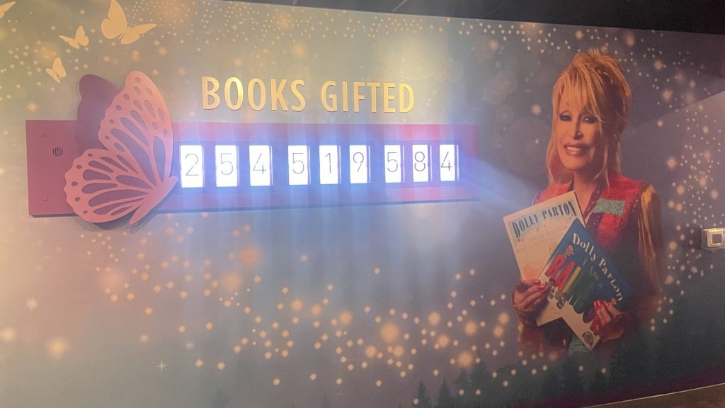 Dolly Parton imagination library counter