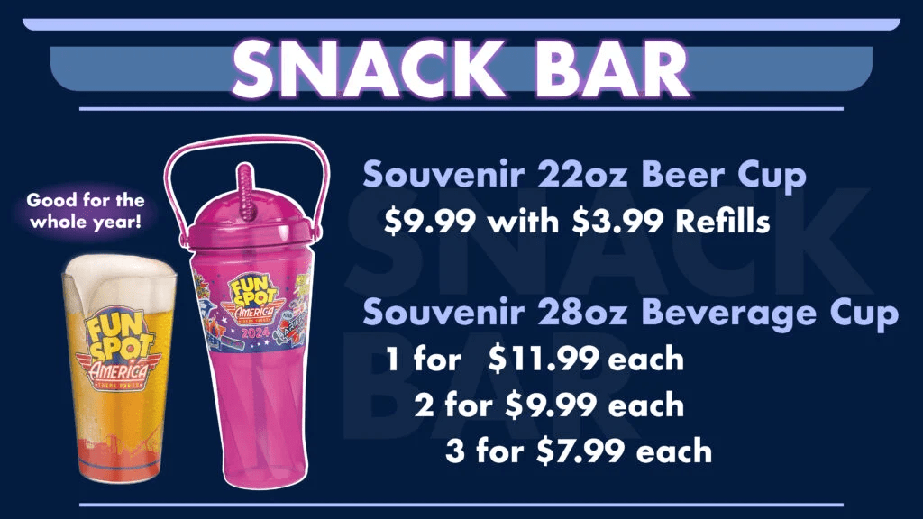 Beer prices at Fun Spot