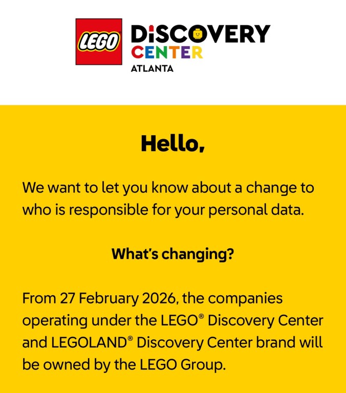 LEGO Discovery Center Atlanta Email