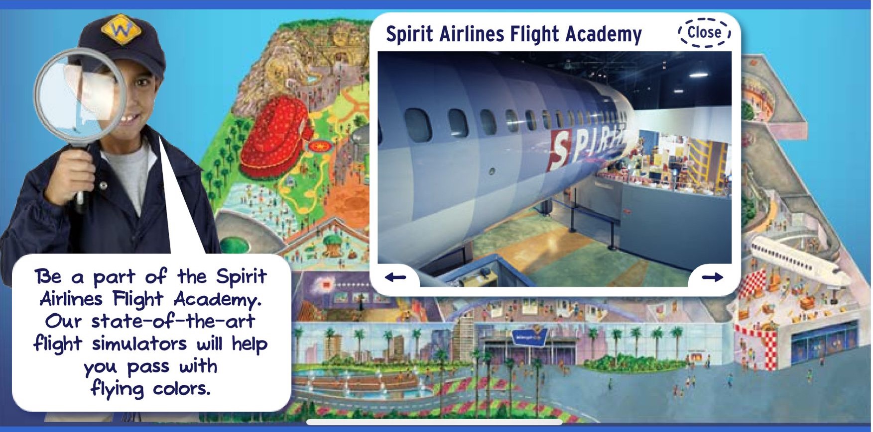 The Former Spirit Airlines Flight Academy at Wannado City and