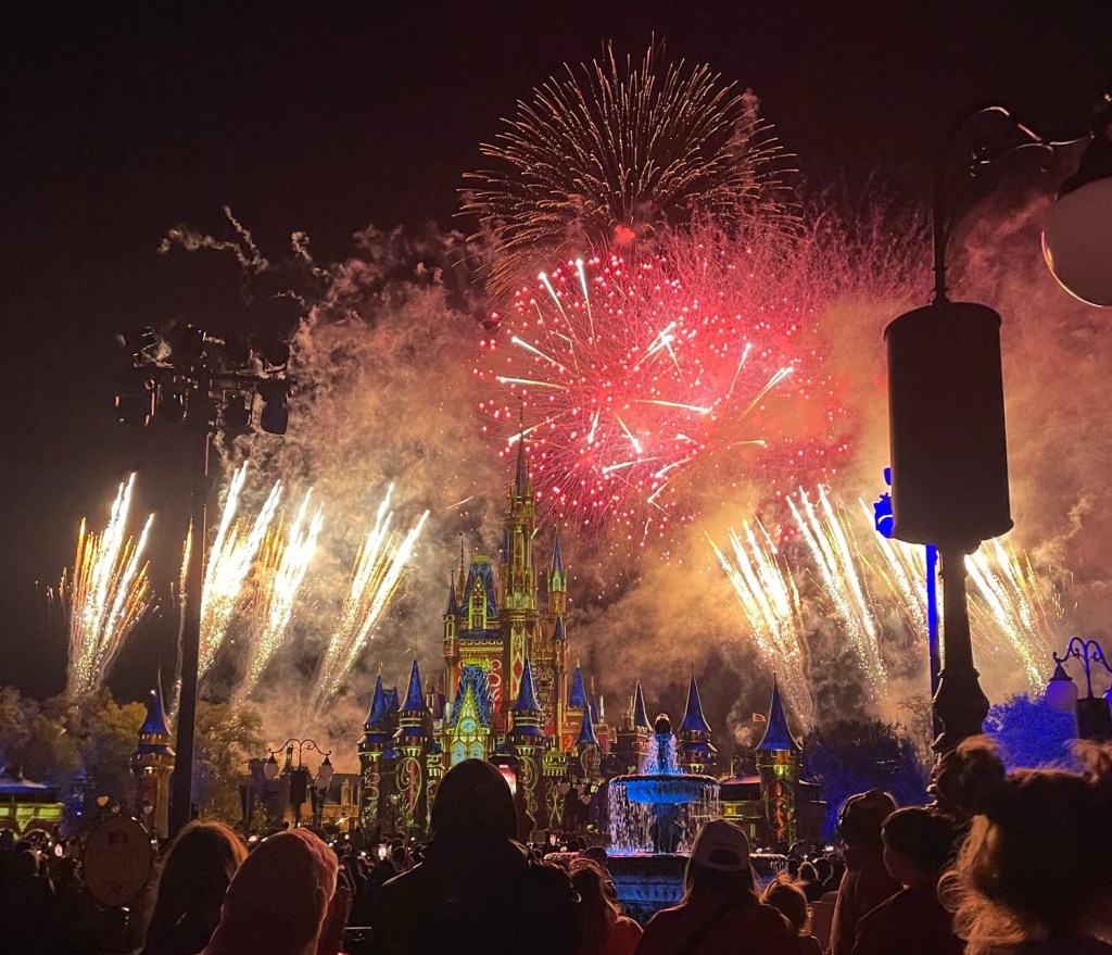 Fireworks over Cinderella's Castle at Magic Kingdom