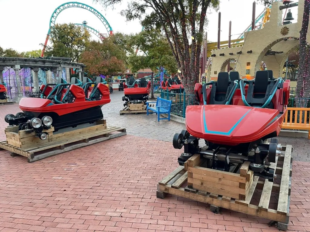 New Boomerang trains at Six Flags Fiesta Texas
