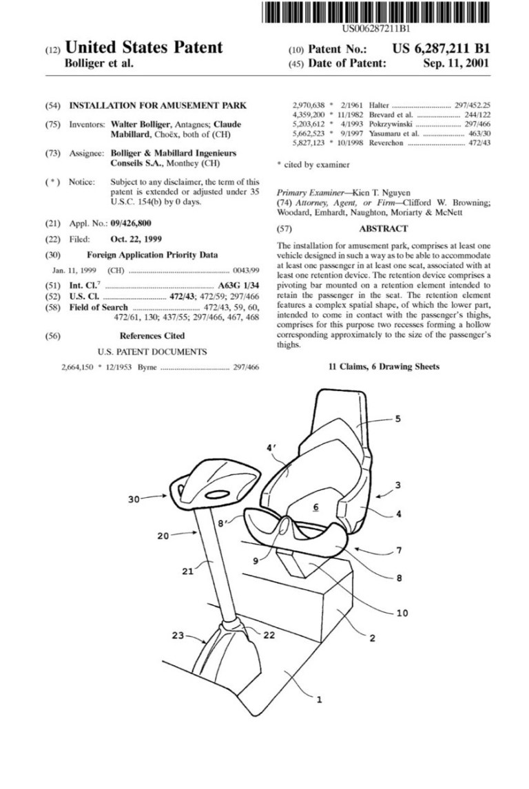 Multi Point Flagging System Could B&M’s Patent on the “Clamshell” Ride Restraint Design Offer Clues ...