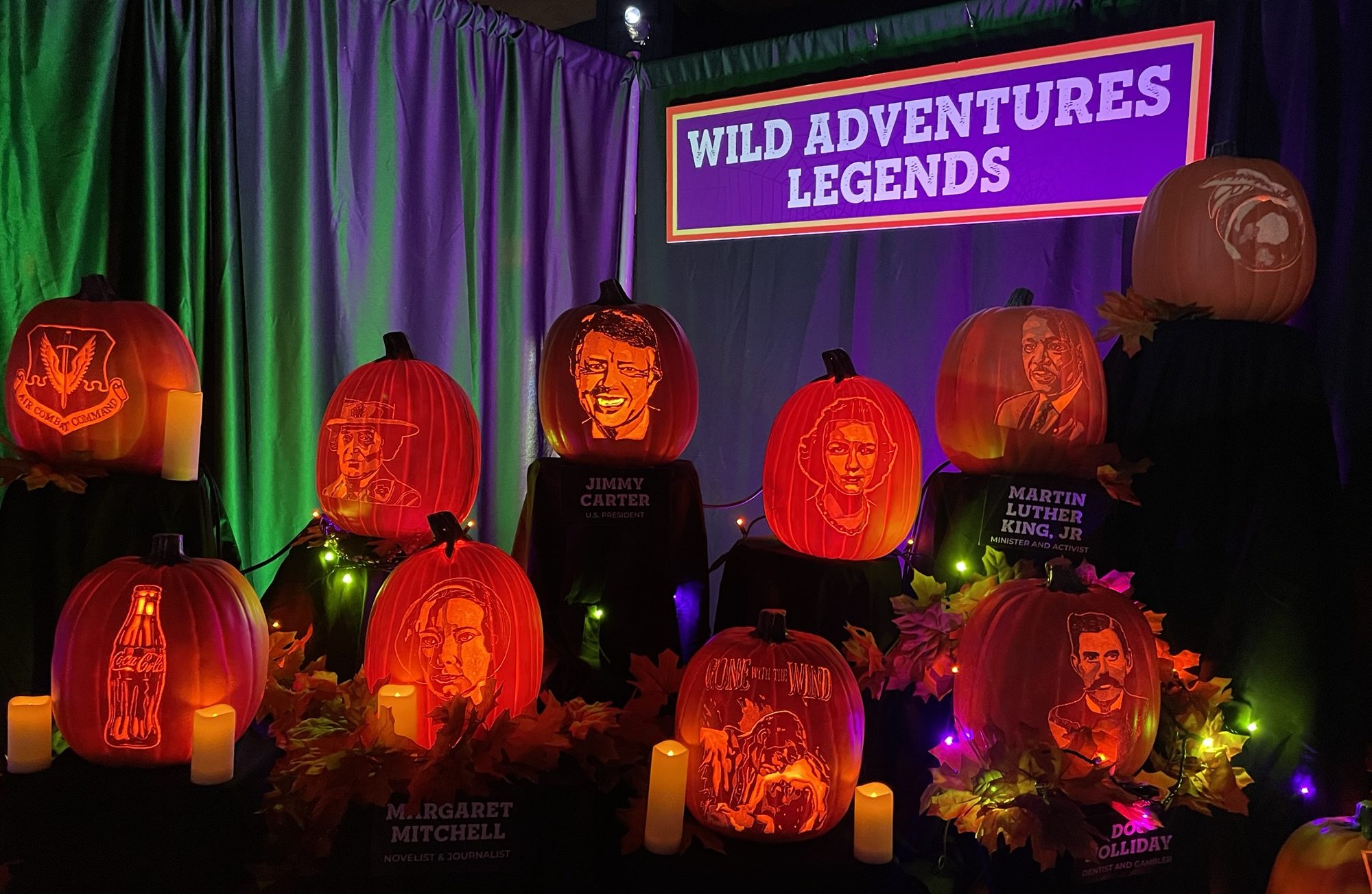 The LumiNight Legends Pumpkin Gallery at Wild Adventures by Master
